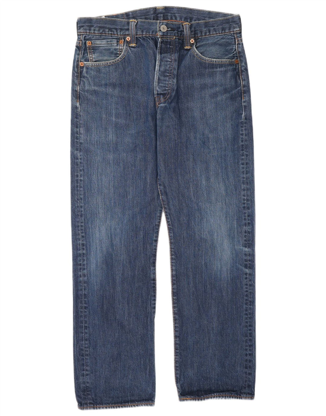 Levi's Herren Straight Jeans W32 L30 Blaue Baumwolle