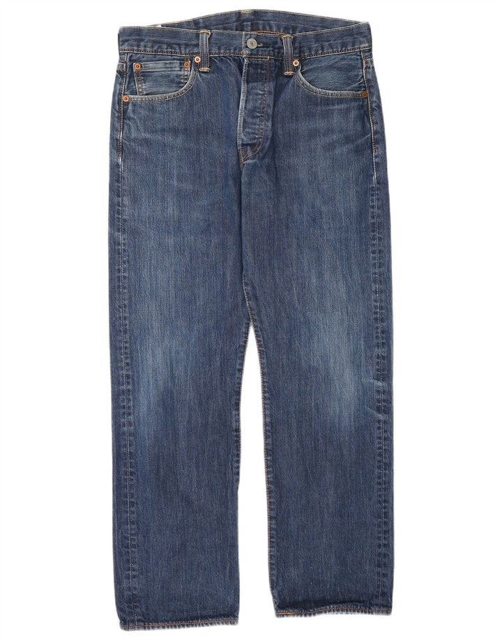 Levi's Herren Straight Jeans W32 L30 Blaue Baumwolle