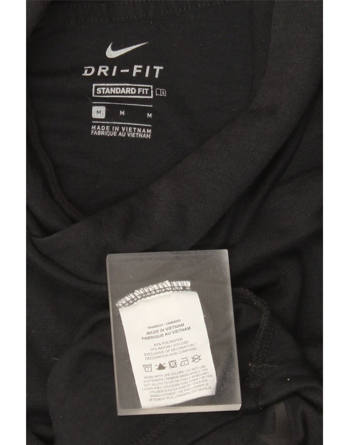 Nike Herren Dri Fit Hooded Standard Fit Top Langarm Medium Schwarz