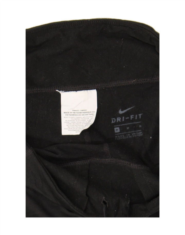 NIKE Womens Dri Fit Leggings UK 14 Medium Black Polyester Vintage Nike and Second-Hand Nike from Messina Hembry 