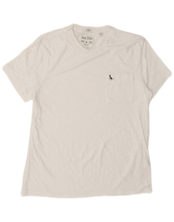 Jack Wills Herren-T-Shirt mit schmaler Passform, 2XL, weiße Baumwolle
