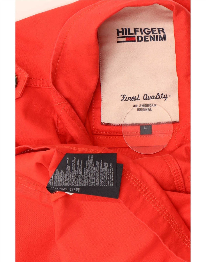 Tommy Hilfiger Herren Militärjacke UK 40 Große rote Baumwolle