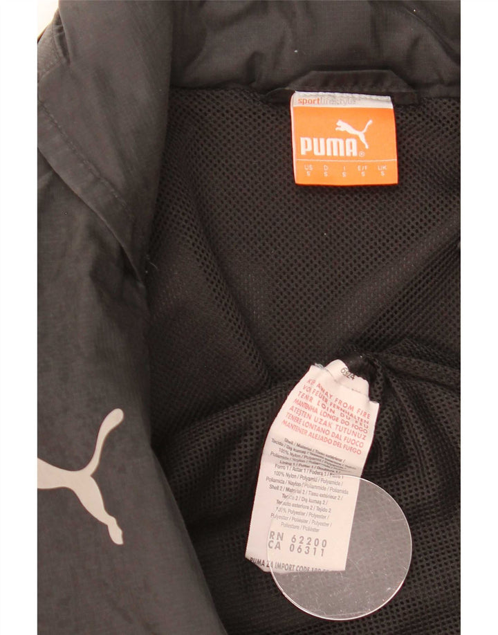 Puma Herren-Regenjacke mit Kapuze, UK 36, kleines schwarzes Nylon