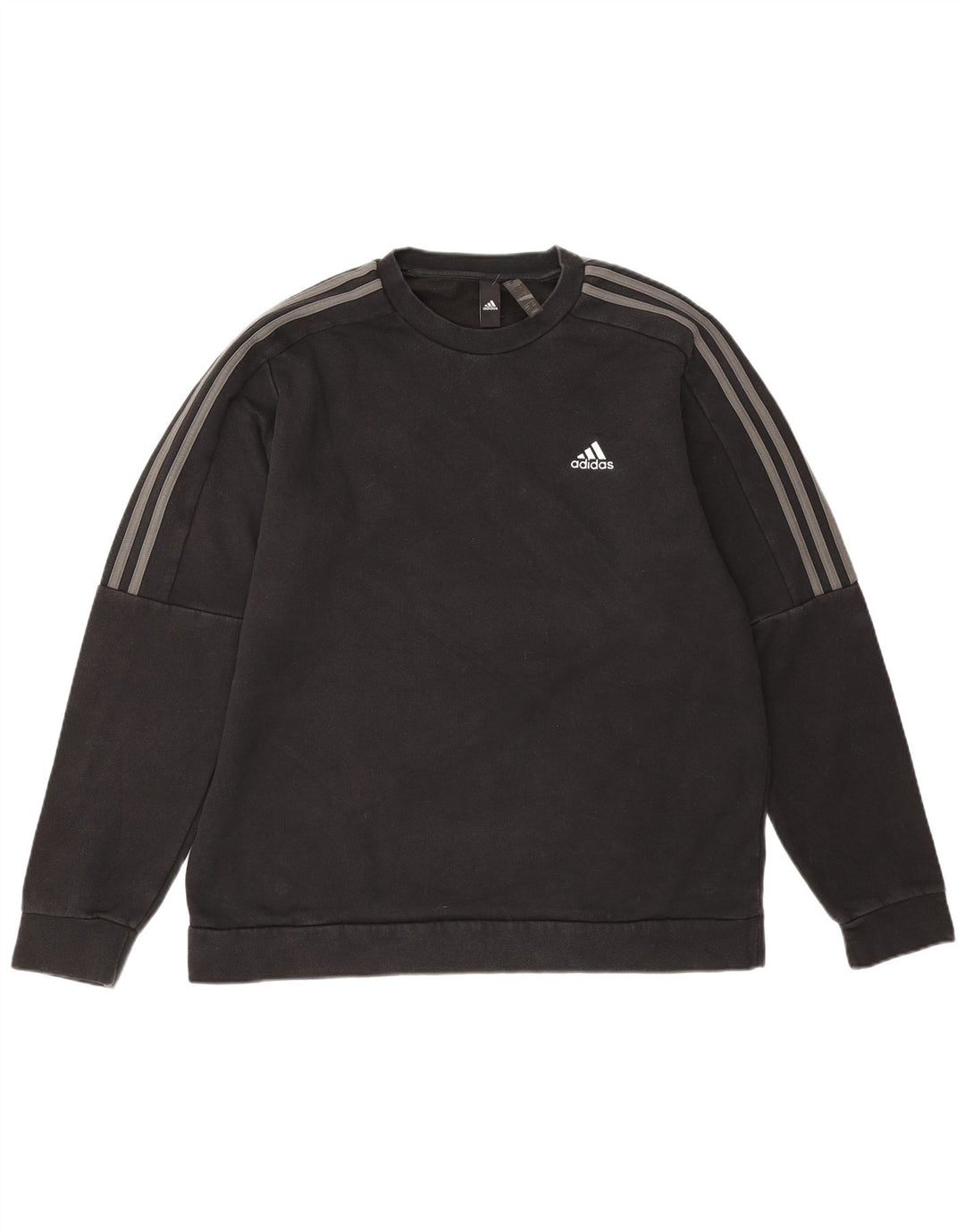 Adidas Herren Sweatshirt Pullover Large Schwarz Baumwolle
