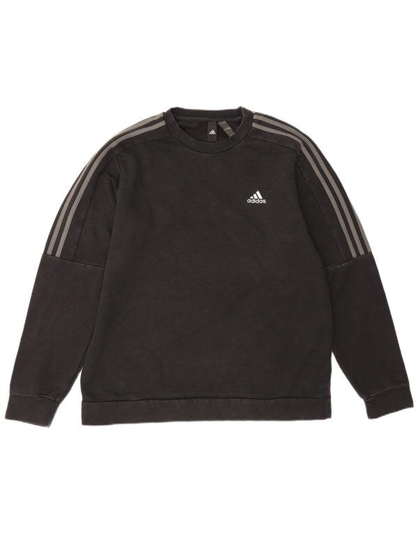 Adidas Herren Sweatshirt Pullover Large Schwarz Baumwolle