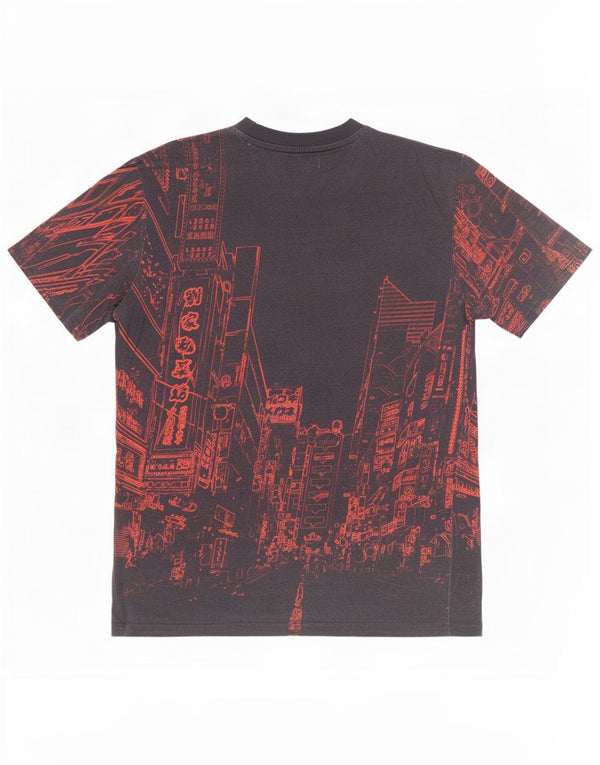 Guess Grafik-T-Shirt-Oberteil für Jungen, 11–12 Jahre, marineblaue Baumwolle