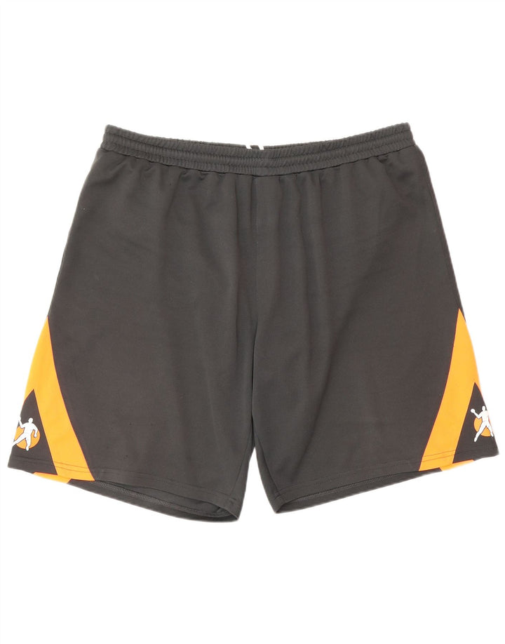 VINTAGE Herren-Sportshorts mit Grafik, 2XL, Grau, Farbblock