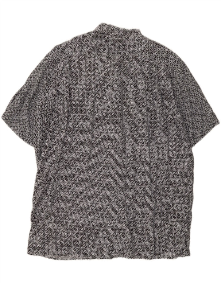 GIULY Mens Short Sleeve Shirt XL Navy Blue Geometric