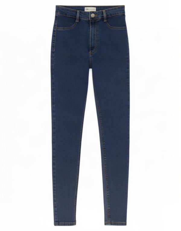 Zara Damen Skinny Jeans EU 38 Small W28 L27 Blaue Baumwolle