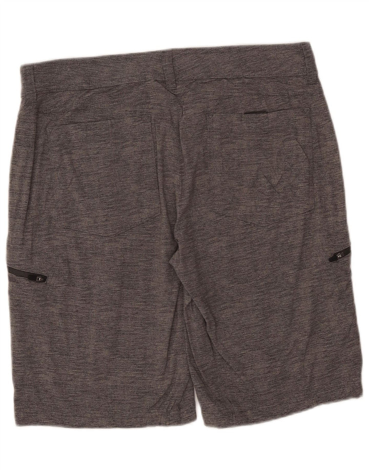Eddie Bauer Herren-Cargoshorts W35, großes grau meliertes Nylon