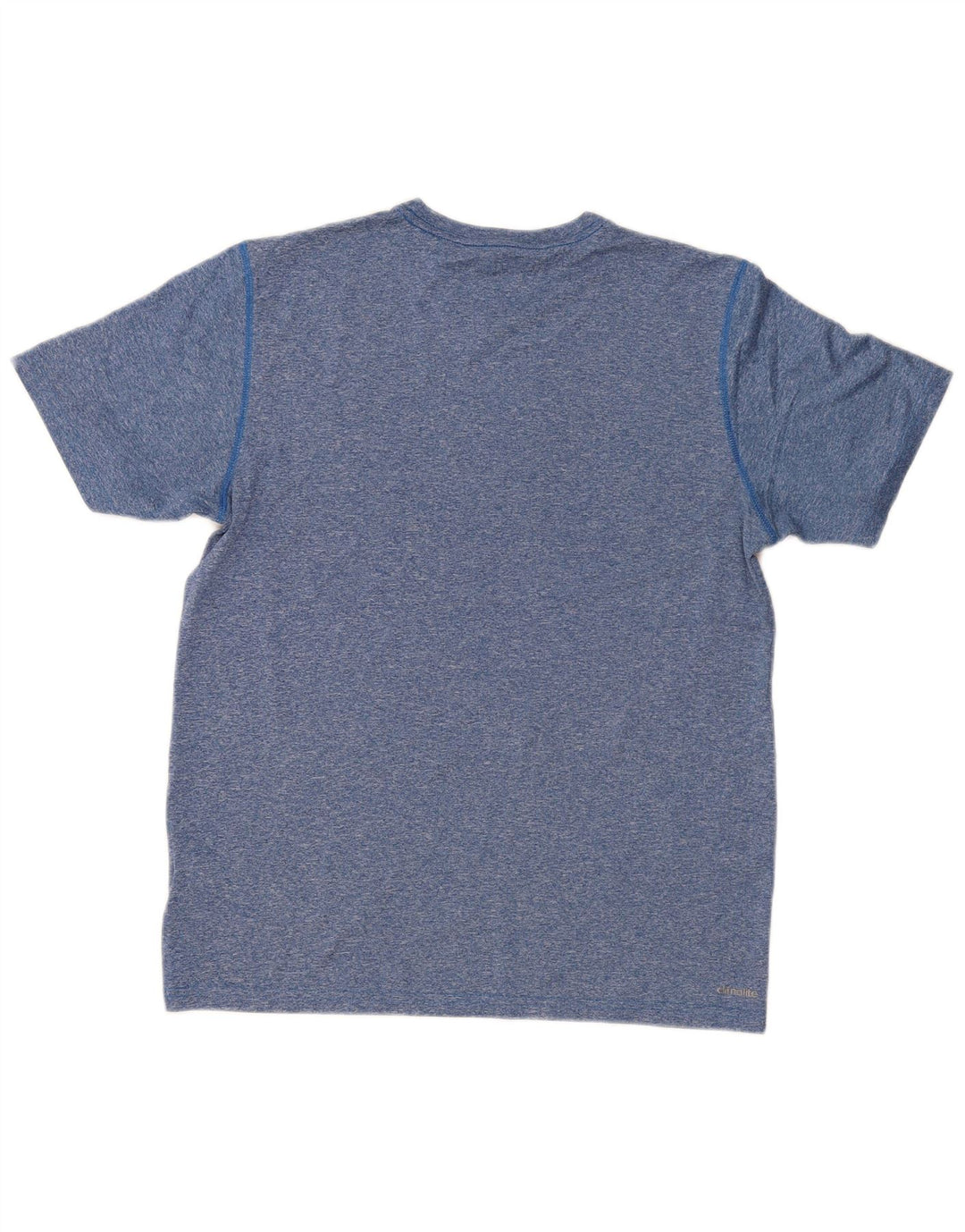 ADIDAS Herren Climalite T-Shirt Top Mittelblau geflecktes Polyester