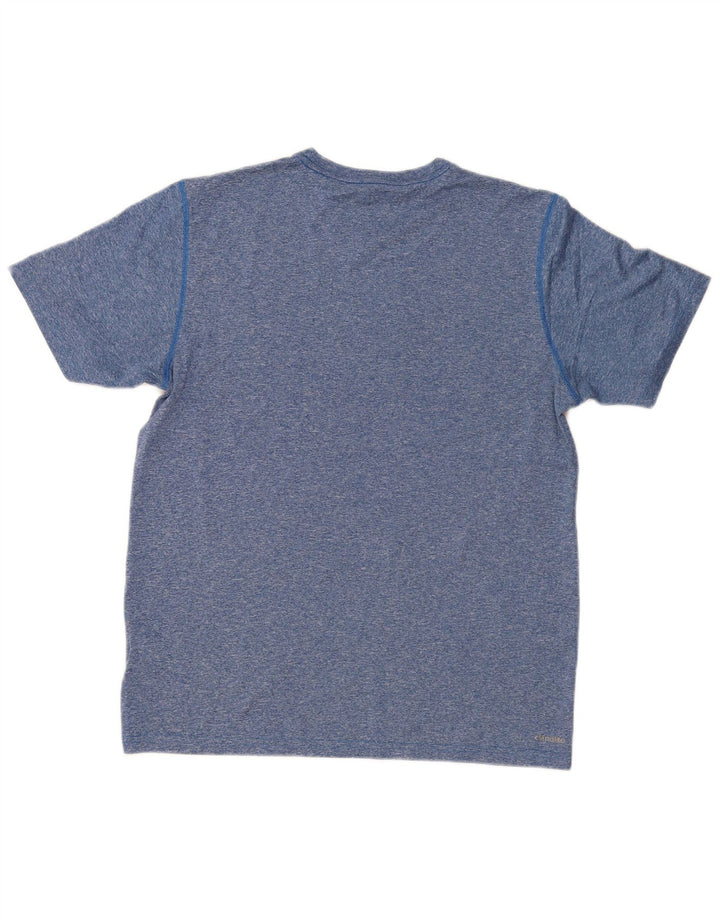 ADIDAS Herren Climalite T-Shirt Top Mittelblau geflecktes Polyester