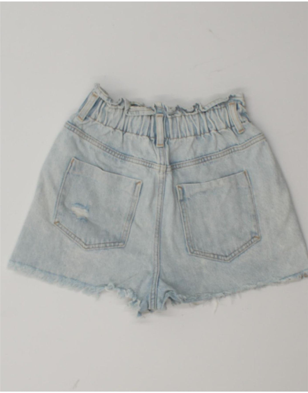 ZARA Damen Jeansshorts EU 34 2XS W24 Blau