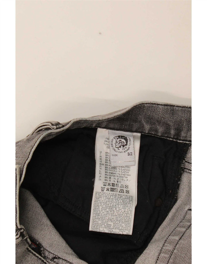 Diesel Herren Slim Jeans W32 L32 Graue Baumwolle