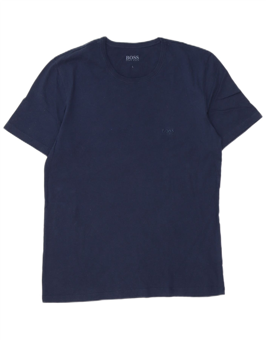 HUGO BOSS Herren T-Shirt Top Large Marineblau Baumwolle