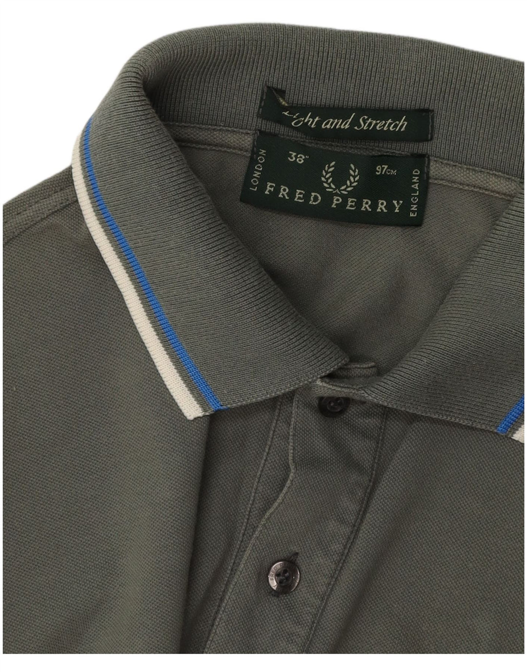 FRED PERRY Mens Polo Shirt Small Grey Cotton