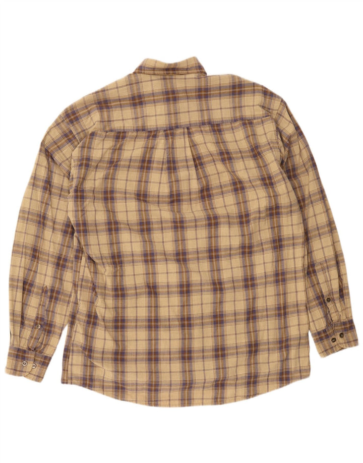Camel Herren-Flanellhemd, mittelbeige kariert