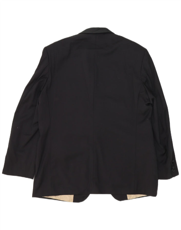 Marks & Spencer Herren-Blazer mit 1 Knopf, UK 40, mittelschwarze Wolle