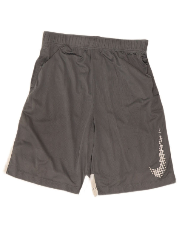Nike Boys Dri Fit Graphic Sport Shorts 13–14 Jahre XL Grau Farbblock