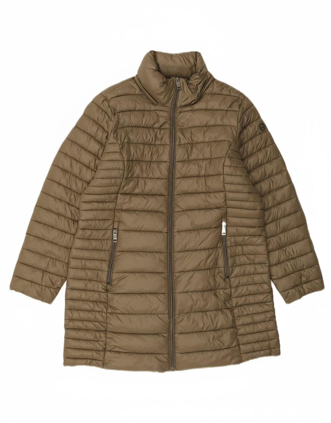 MICHAEL KORS Womens Padded Coat UK 18 XL Khaki Nylon