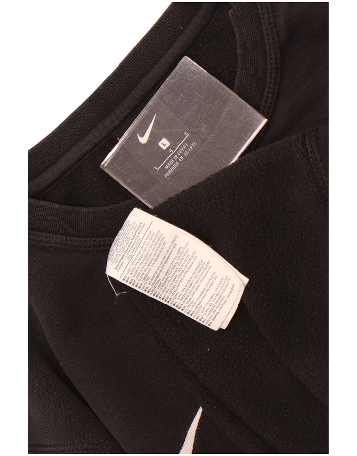Nike Herren-Sweatshirt-Pullover, groß, schwarze Baumwolle