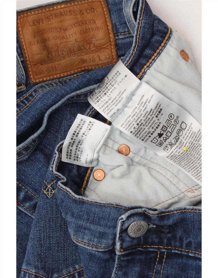 Levi's Herren 511 Slim Jeans W38 L32 Blaue Baumwolle