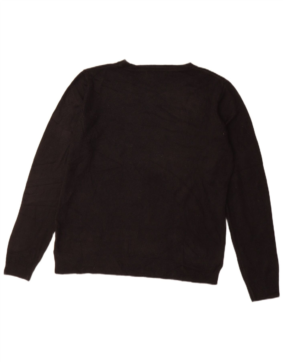 Marks & Spencer Damen-Pullover mit Rundhalsausschnitt, Gr. 14, Größe L, Schwarz, Acryl