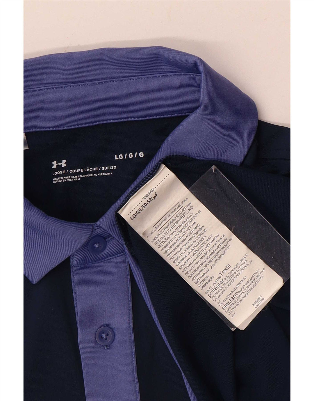 Under Armour Herren-Poloshirt, groß, lila, Farbblock-Polyester