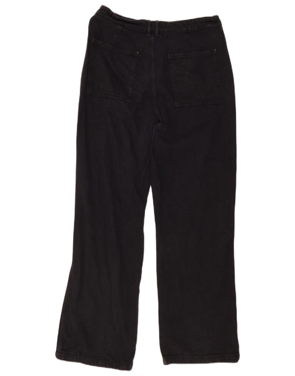 Zara Damen-Chinohose mit hoher Taille, lockere Passform, Größe L, W30, L30, Marineblau