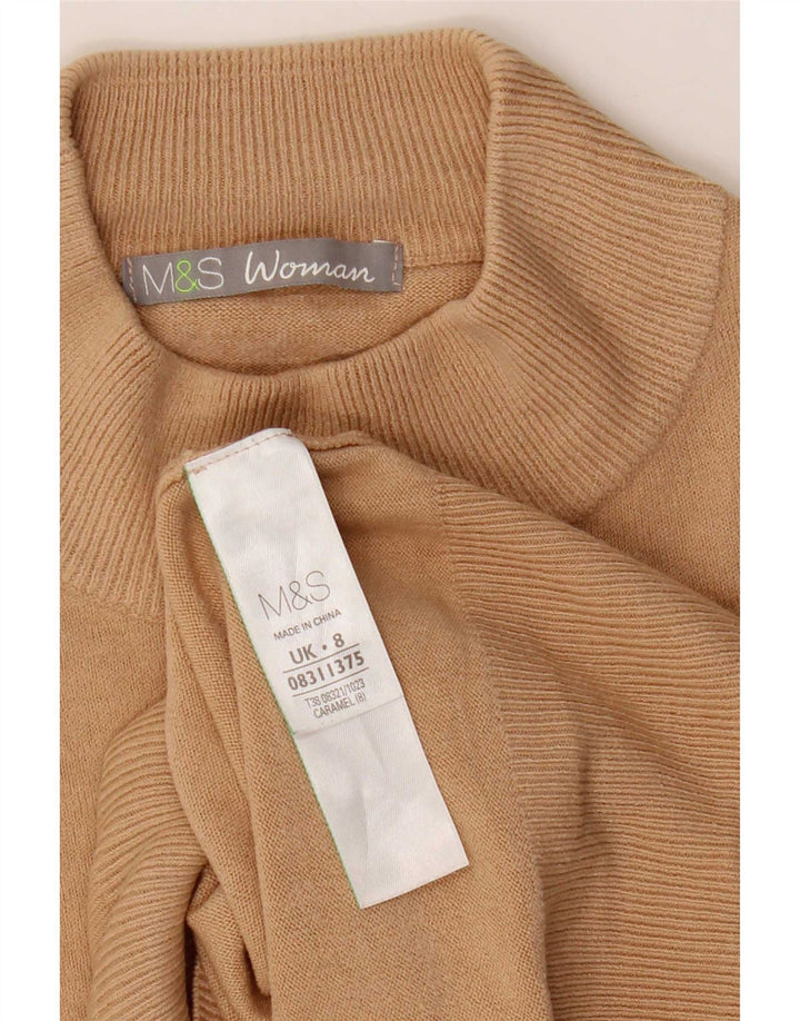Marks & Spencer Rollkragenpullover für Damen, Größe S, Beige, Acryl