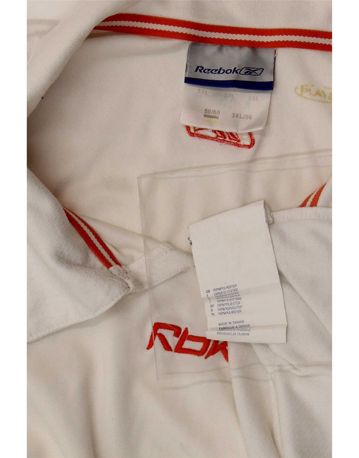 Reebok Herren Poloshirt 2XL Weiß Polyester