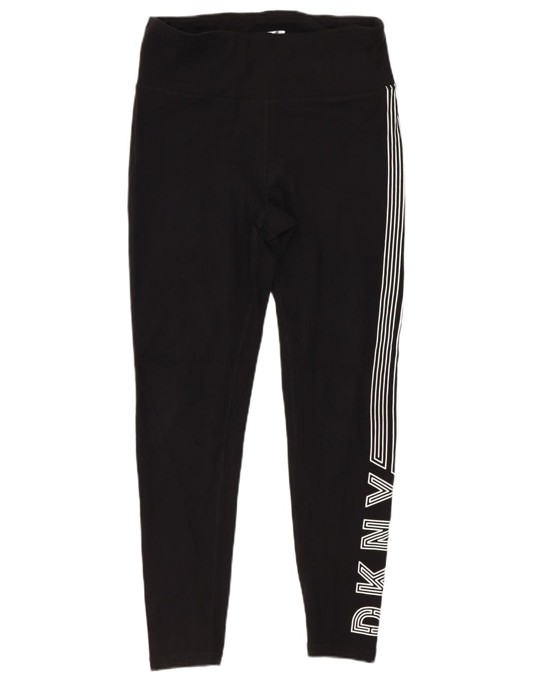 Dkny Damen-Leggings mit Grafik, Größe S, schwarze Baumwolle