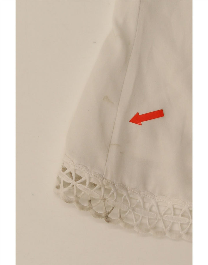 Lipsy Damen-Blusenoberteil, UK-Größe 6, XS, weiß, geblümt, Polyester