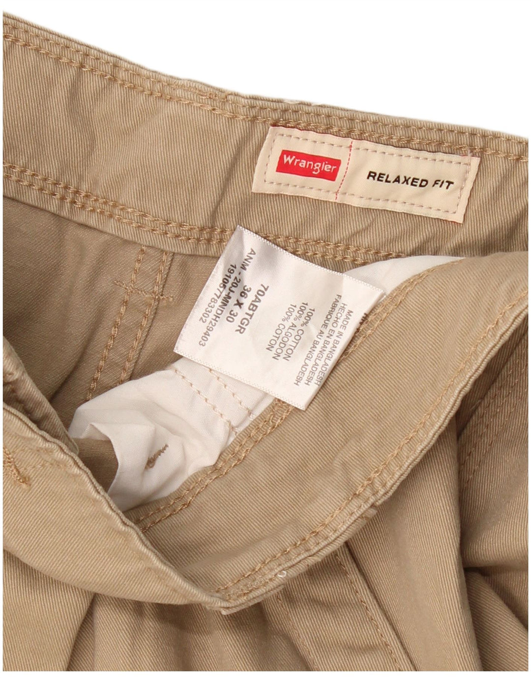 Wrangler Herren-Cargohose mit entspannter Passform, W36, L30, beige Baumwolle