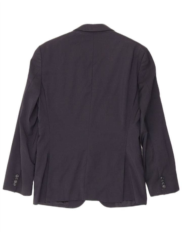 Hugo Boss Herren-Blazer mit 2 Knöpfen, EU 46, klein, marineblaue Schurwolle