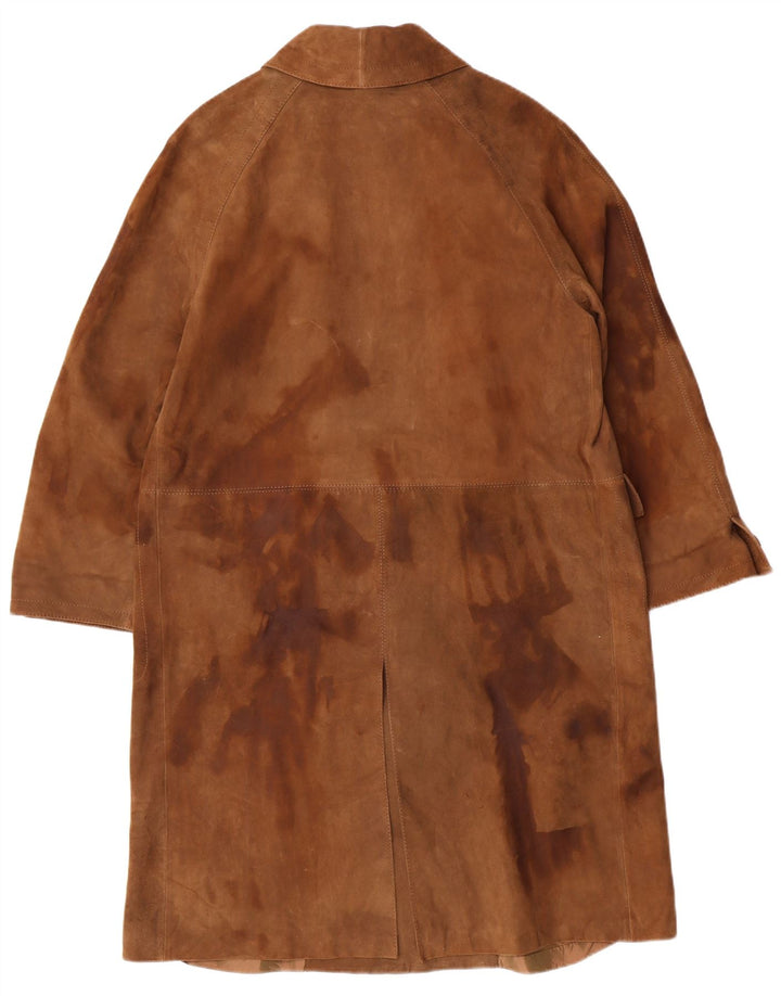 STRONG & FISHER LTD Damen Vintage Wildledermantel UK 18 XL Braun Klassisch
