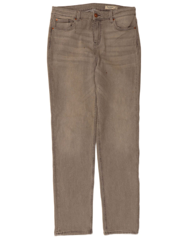 Marks & Spencer Damen The Sienna Straight Jeans UK 14 Large W32 L32 Grau