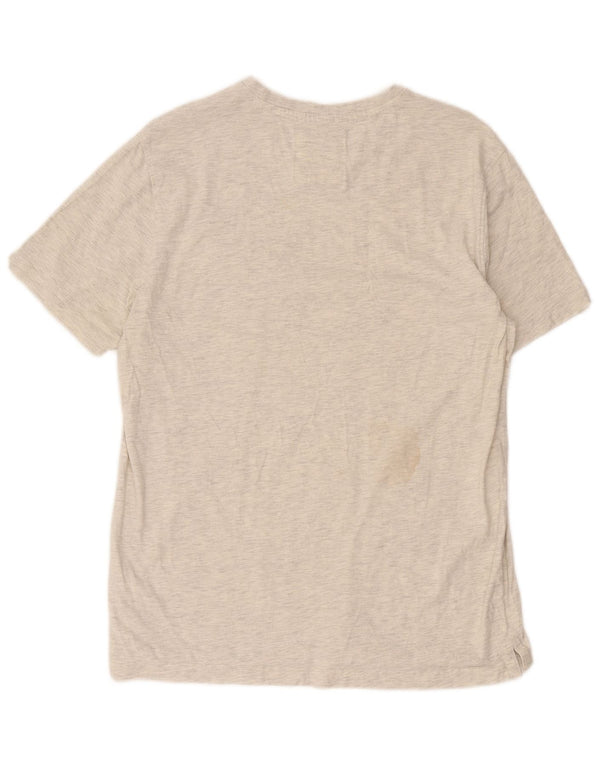 Crew Clothing Herren-T-Shirt-Oberteil, groß, grau gesprenkelte Baumwolle