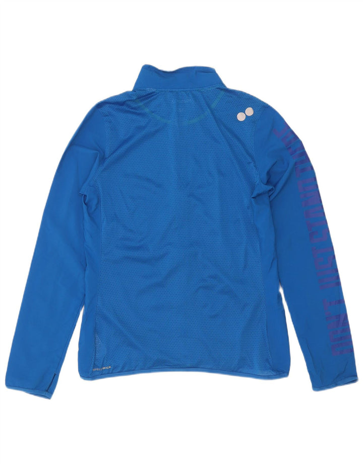 Reebok Jungen Grafik-Trainingsanzug-Top-Jacke, 9–10 Jahre, klein, blaues Polyester
