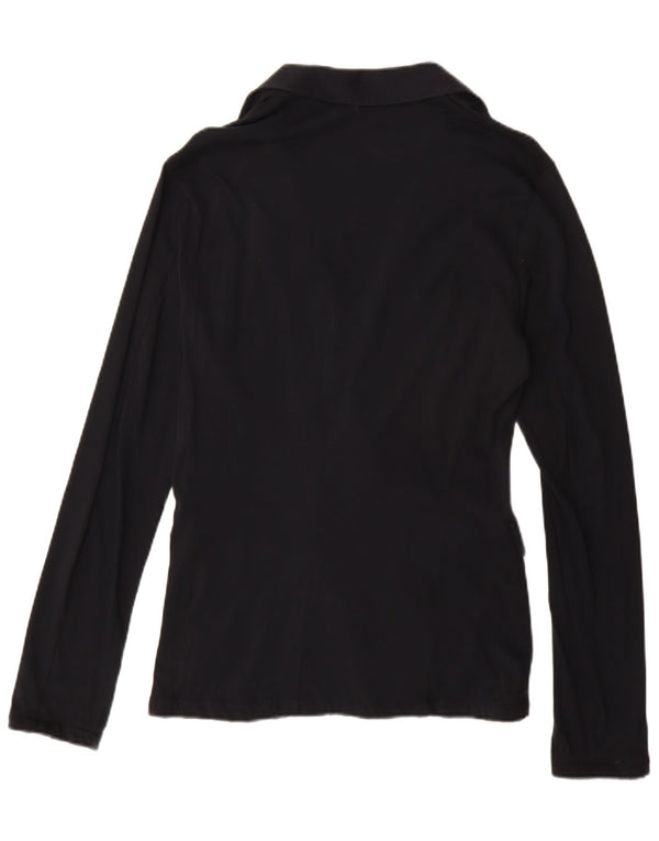 Armani Jeans Damen 2-Knopf-Blazerjacke UK 18 XL Marineblaue Baumwolle