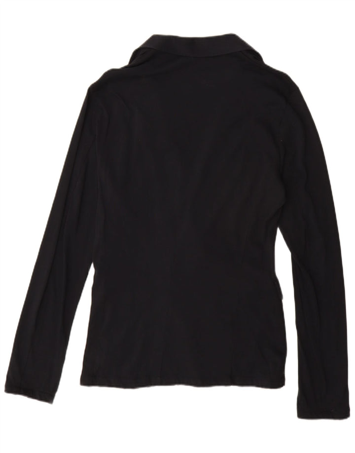 Armani Jeans Damen 2-Knopf-Blazerjacke UK 18 XL Marineblaue Baumwolle