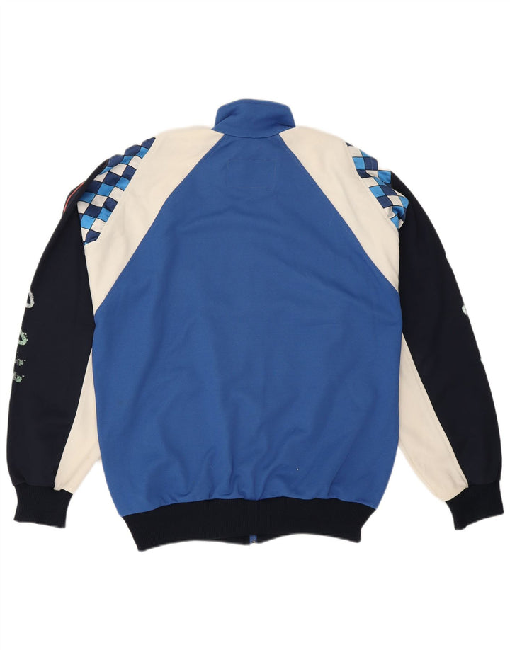 Diadora Herren-Trainingsanzugoberteil mit Grafik, Größe L, Blau, Farbblock