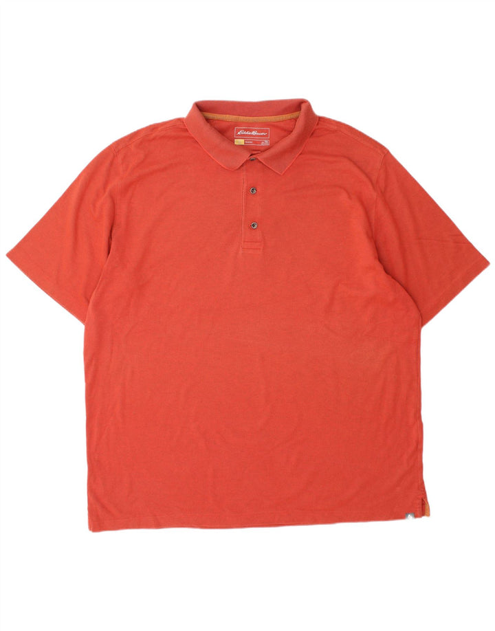 EDDIE BAUER Herren Poloshirt XL Orange Baumwolle