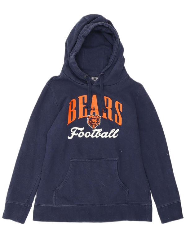 NFL Damen Chicago Bears Graphic Hoodie Pullover UK 14 Medium Navy Blue