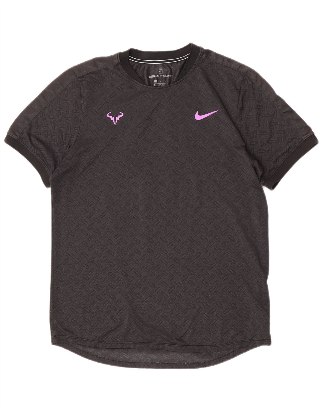 Nike Herren T-Shirt Top Mittelgrau Geometrisch