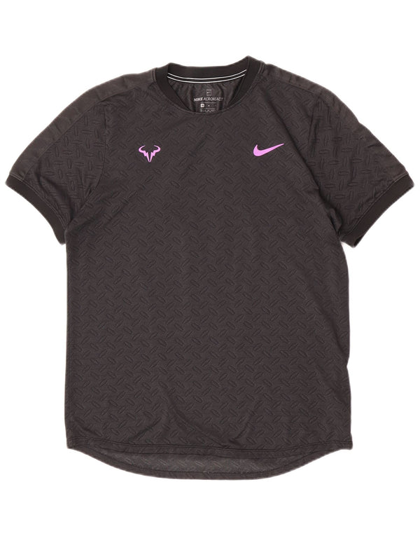 Nike Herren T-Shirt Top Mittelgrau Geometrisch