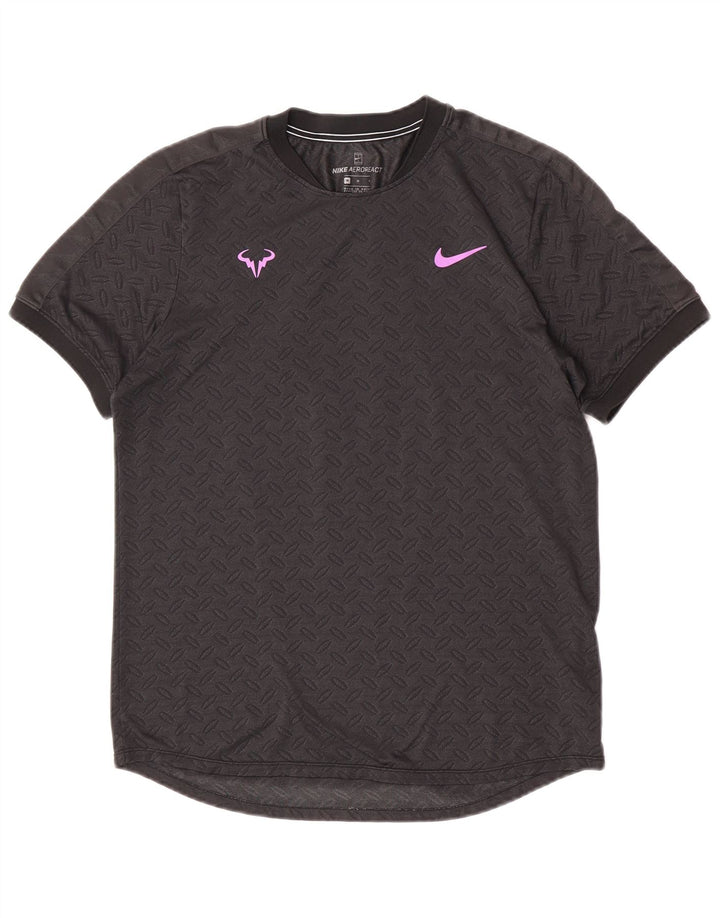 Nike Herren T-Shirt Top Mittelgrau Geometrisch