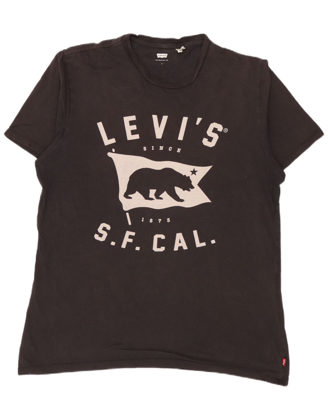 LEVI'S Herren-T-Shirt mit Grafik, Größe L, aus schwarzer Baumwolle