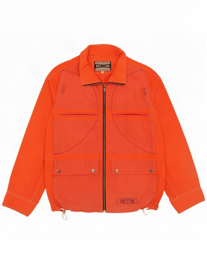 Vintage Herren Utility Jacke UK 40 Large Orange Baumwolle