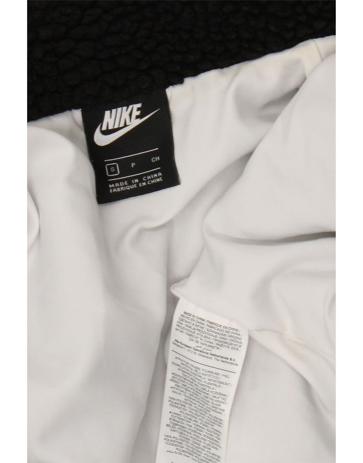Nike Damen Crop Übergroße Fleecejacke UK 10 Small Schwarz Polyester